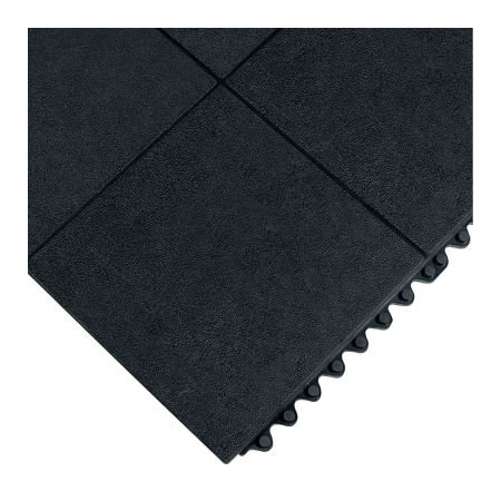 Tennesee Mat Co Wearwell 24/Seven GR Anti Fatigue Solid Mat 5/8in Thick 3' x 3' Black 570.58x3x3GRBK